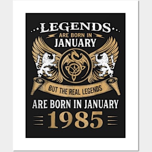 Legends Are Born In January 1985 Men_s T-Shirt Fun Posters and Art